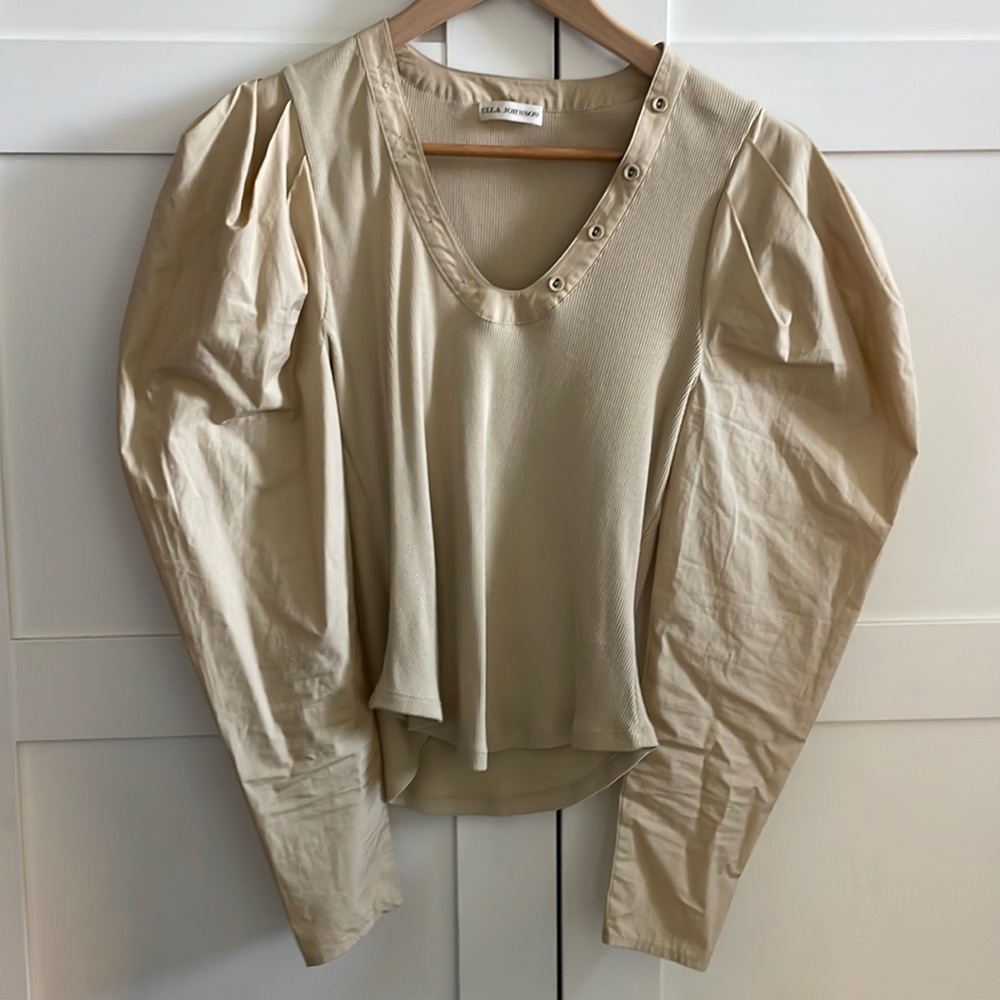 Ulla Johnson Puff Sleeve Top Size Petite